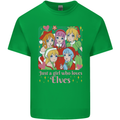 Anime A Girl Who Loves Elves Christmas Xmas Mens Cotton T-Shirt Tee Top Irish Green