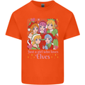 Anime A Girl Who Loves Elves Christmas Xmas Mens Cotton T-Shirt Tee Top Orange