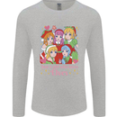 Anime A Girl Who Loves Elves Christmas Xmas Mens Long Sleeve T-Shirt Sports Grey