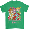 Anime A Girl Who Loves Elves Christmas Xmas Mens T-Shirt 100% Cotton Irish Green