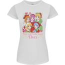 Anime A Girl Who Loves Elves Christmas Xmas Womens Petite Cut T-Shirt White