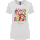 Anime A Girl Who Loves Elves Christmas Xmas Womens Wider Cut T-Shirt White