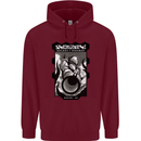 Anime Astronaut Spaceman Alien Mens 80% Cotton Hoodie Maroon