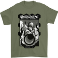 Anime Astronaut Spaceman Alien Mens T-Shirt 100% Cotton Military Green