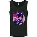 Anime Cat Girl Mens Vest Tank Top Black