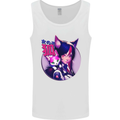 Anime Cat Girl Mens Vest Tank Top White