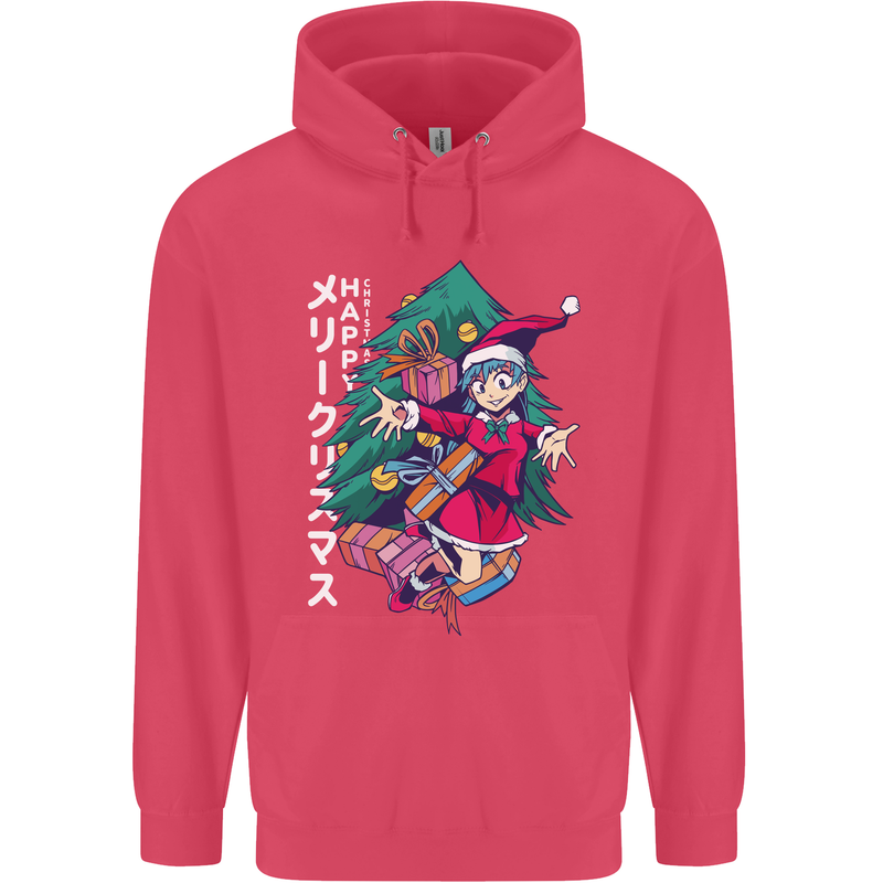 Anime Elf Christmas Tree Xmas Childrens Kids Hoodie Heliconia
