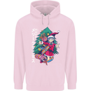 Anime Elf Christmas Tree Xmas Childrens Kids Hoodie Light Pink