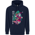 Anime Elf Christmas Tree Xmas Childrens Kids Hoodie Navy Blue