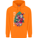 Anime Elf Christmas Tree Xmas Childrens Kids Hoodie Orange