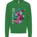 Anime Elf Christmas Tree Xmas Kids Sweatshirt Jumper Irish Green