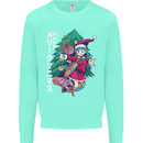 Anime Elf Christmas Tree Xmas Kids Sweatshirt Jumper Peppermint