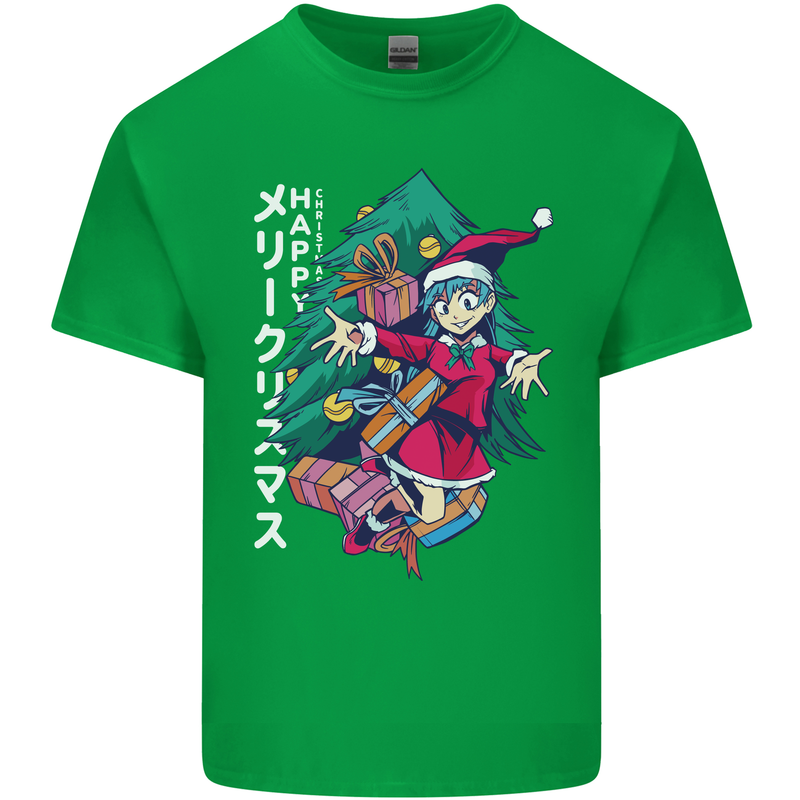 Anime Elf Christmas Tree Xmas Kids T-Shirt Childrens Irish Green