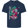 Anime Elf Christmas Tree Xmas Kids T-Shirt Childrens Navy Blue