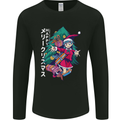 Anime Elf Christmas Tree Xmas Mens Long Sleeve T-Shirt Black