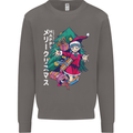 Anime Elf Christmas Tree Xmas Mens Sweatshirt Jumper Charcoal
