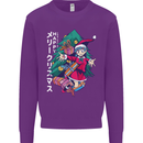 Anime Elf Christmas Tree Xmas Mens Sweatshirt Jumper Purple