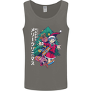 Anime Elf Christmas Tree Xmas Mens Vest Tank Top Charcoal