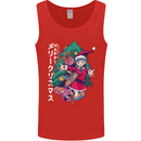 Anime Elf Christmas Tree Xmas Mens Vest Tank Top Red
