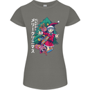 Anime Elf Christmas Tree Xmas Womens Petite Cut T-Shirt Charcoal