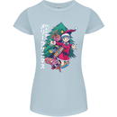Anime Elf Christmas Tree Xmas Womens Petite Cut T-Shirt Light Blue