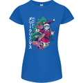 Anime Elf Christmas Tree Xmas Womens Petite Cut T-Shirt Royal Blue