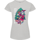 Anime Elf Christmas Tree Xmas Womens Petite Cut T-Shirt Sports Grey
