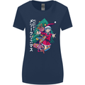 Anime Elf Christmas Tree Xmas Womens Wider Cut T-Shirt Navy Blue
