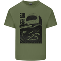 Anime Formula Racing Car Driver Motorsport Mens Cotton T-Shirt Tee Top Military Green