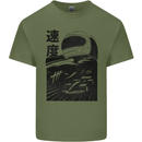 Anime Formula Racing Car Driver Motorsport Mens Cotton T-Shirt Tee Top Military Green