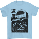 Anime Formula Racing Car Driver Motorsport Mens T-Shirt 100% Cotton Light Blue