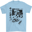 Anime Formula Racing Motorsport Cars Mens T-Shirt 100% Cotton Light Blue