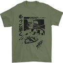 Anime Formula Racing Motorsport Cars Mens T-Shirt 100% Cotton Military Green