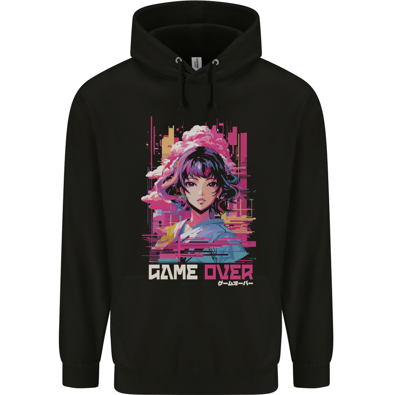 Anime Game Over Video Games Childrens Kids Hoodie Black