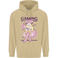 Anime Gamer Girl Gaming Video Games Mens 80% Cotton Hoodie Sand
