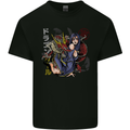 Anime Girl With a Dragon Mens Cotton T-Shirt Tee Top Black