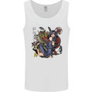Anime Girl With a Dragon Mens Vest Tank Top White