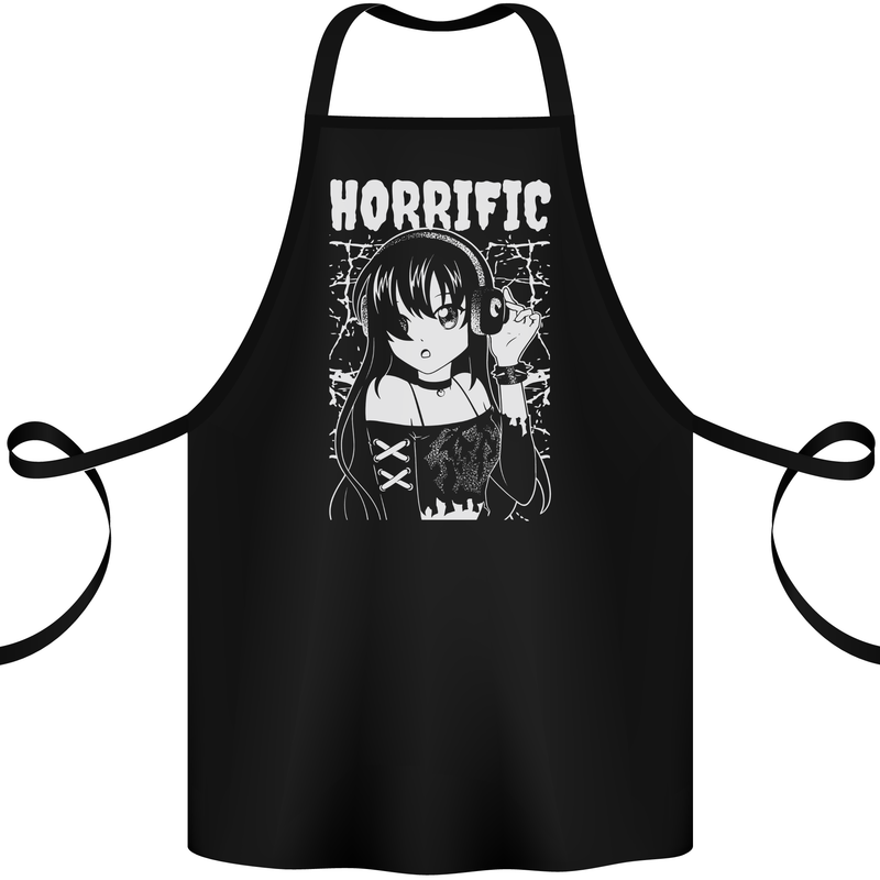 Anime Horrific Cotton Apron 100% Organic Black