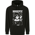 Anime Horrific Mens 80% Cotton Hoodie Black