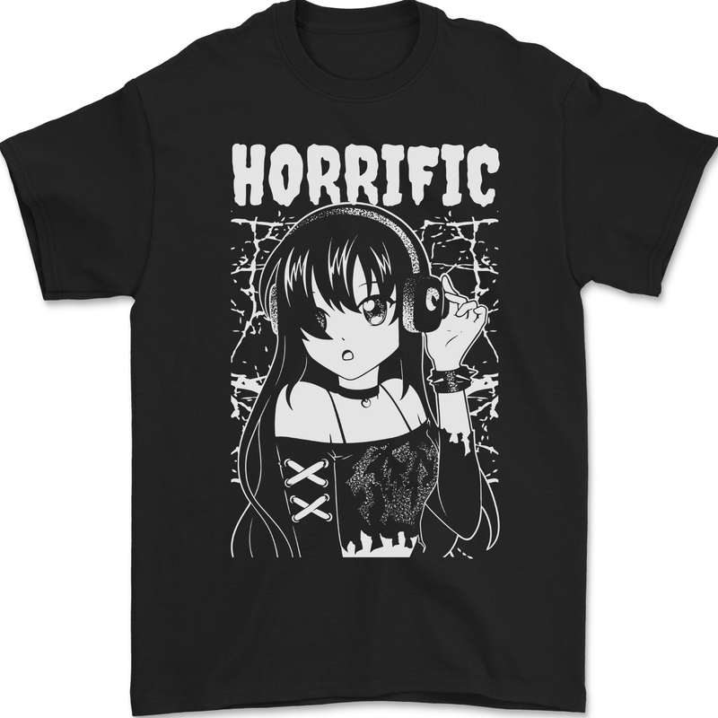 Anime Horrific Mens Gildan Cotton T-Shirt Black