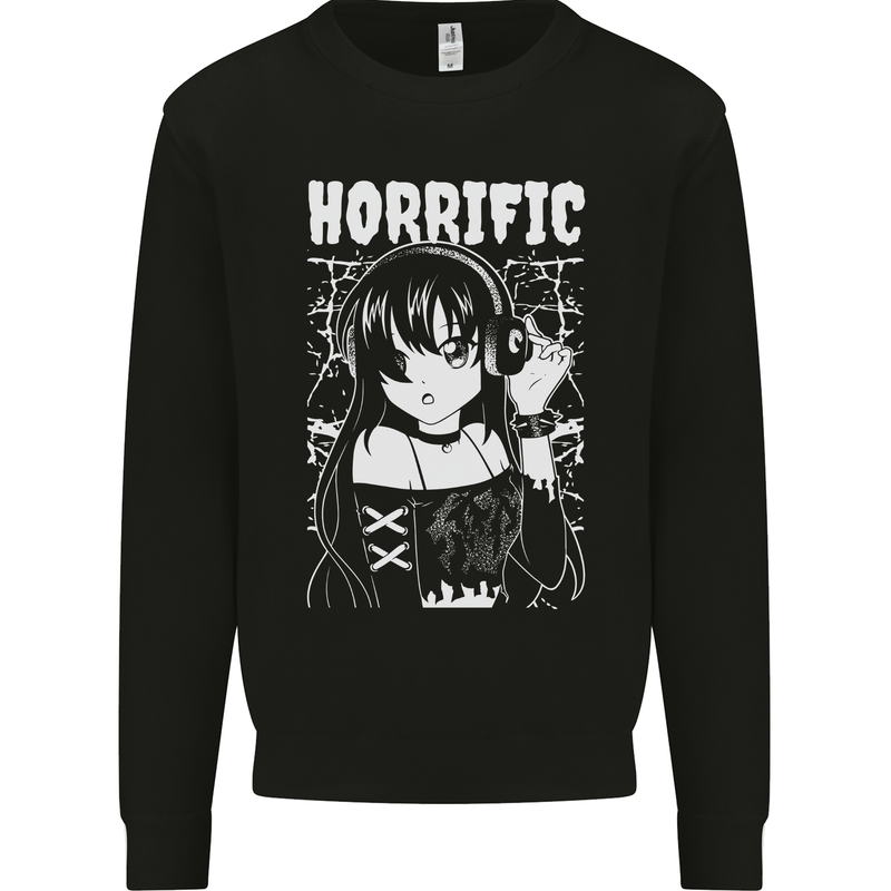 Anime Horrific Mens Sweatshirt Jumper Black