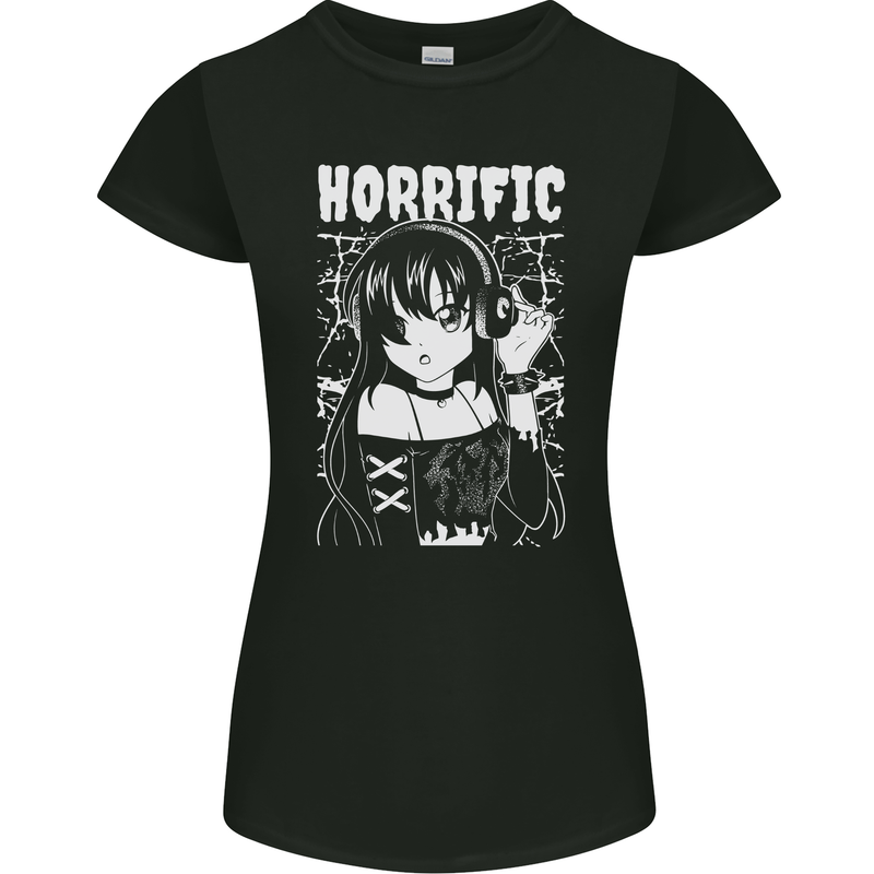 Anime Horrific Womens Petite Cut T-Shirt Black