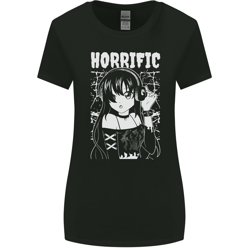 Anime Horrific Womens Wider Cut T-Shirt Black