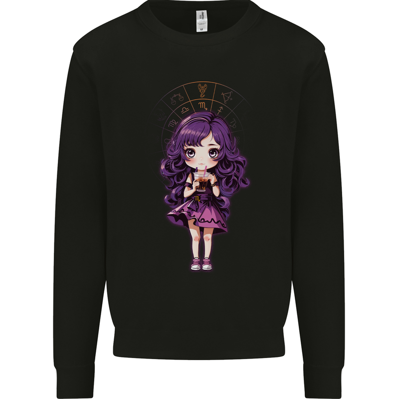 Anime Leo Chibi Mens Sweatshirt Jumper Black