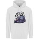 Anime Living the Femme Fatale Lifestyle Mens 80% Cotton Hoodie White