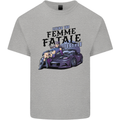 Anime Living the Femme Fatale Lifestyle Mens Cotton T-Shirt Tee Top Sports Grey