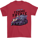 Anime Living the Femme Fatale Lifestyle Mens T-Shirt 100% Cotton Red