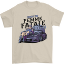 Anime Living the Femme Fatale Lifestyle Mens T-Shirt 100% Cotton Sand