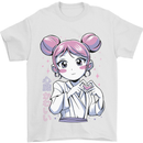Anime Love Heart Girl Mens T-Shirt 100% Cotton White
