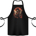 Anime Samurai Girl Fantasy Warrior Cotton Apron 100% Organic Black